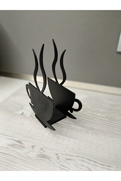 MYA DESİGN JEWERLY 3D Coffee and Tea Corner Napkin Holder
