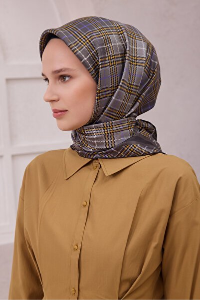 Belli Plaid Pattern Silk Twill Scarf 2118D01 57