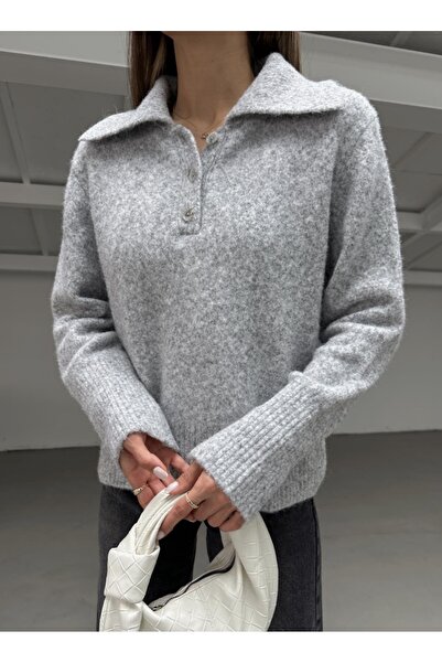 fujya Soft Textured Polo Neck Renata Knitwear Sweater