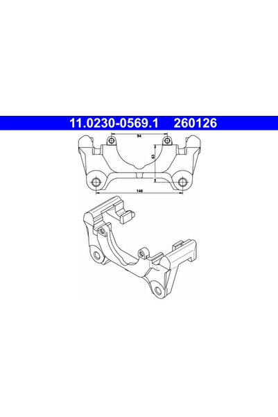 Ate Опора за шублер Audi A4 B6/A6 C5/A6 C6