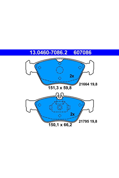 Ate Set Placute Frana Frana Disc Mercedes-Benz C-Class/Clk/E-Class