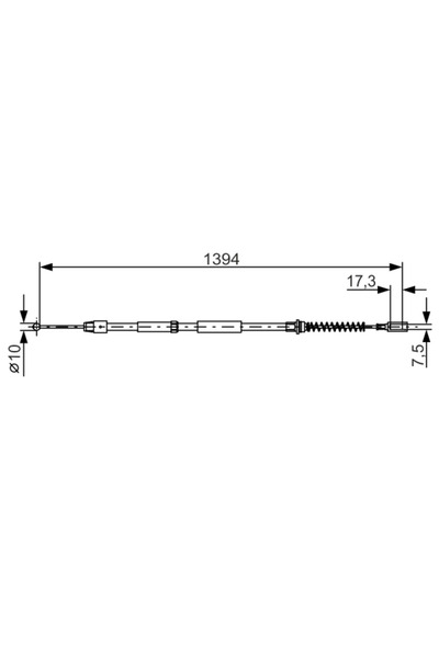 Bosch Cablu Frana De Parcare Vw Crafter 30-50 Caroserie/Crafter 30-50 Platou ...