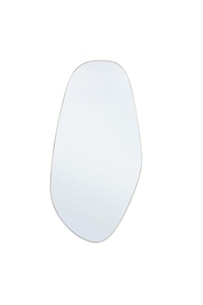Bizzotto Wall Mirror with White Steel Frame Asteroid 64.5x1.5x130 cm