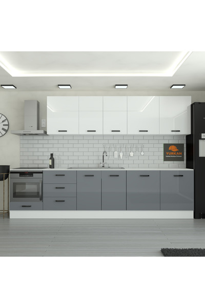 Yurkan 320 cm Mutfak Dolabı MDF Kapak Tezgah Dahil YRKN320 98