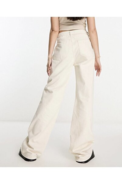 MAKRAS EXCLUSIVE A171834 Women Palazza Jeans High Waist Boyfriend Loose Wide Leg Denim Pants