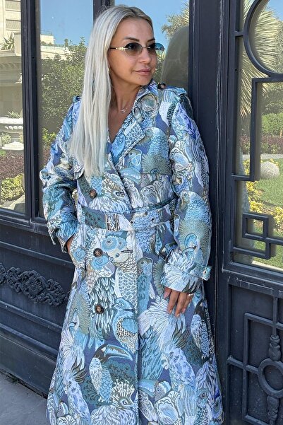 Muna Boutique Imported Woven Fabric Front Belted Women's Jacket