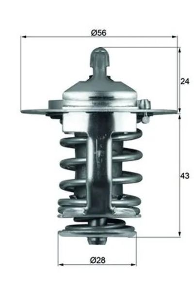 MAHLE Coolant thermostat MITSUBISHI L 300 / DELICA II bus (L03_P/G L0_2P) 1986-1987
