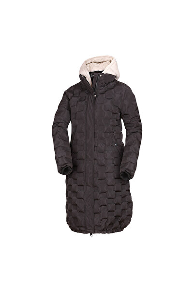 NORTHFINDER Jachetă lungă de damă cu lipire în formă de cub LAURIE neagră