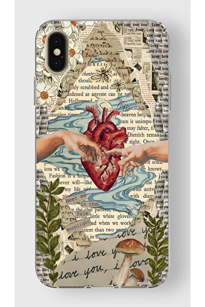 Elorakılıf Iphone X/XS Uyumlu Baskılı Yumuşak Silikon Şeffaf Telefon Kılıfı