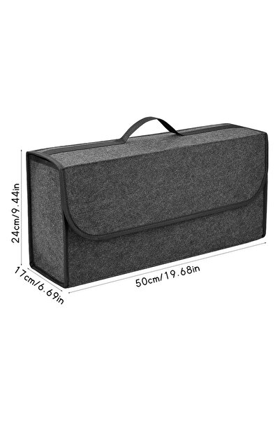 Bogadini Foldable felt car storage box 50x24x17 cm, capacity 10 kg, trunk interior