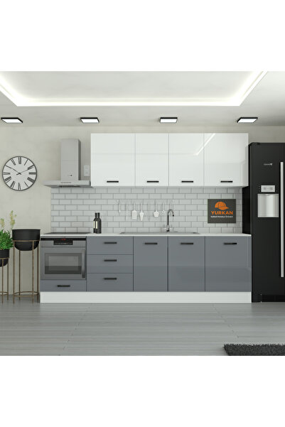 Yurkan 280 cm Mutfak Dolabı MDF Kapak Tezgah Dahil YRKN280 98