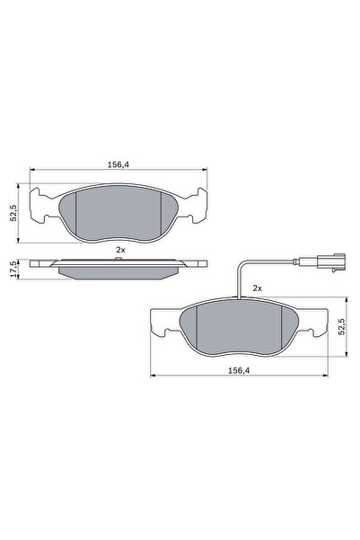 Bosch Set Placute Frana Frana Disc Fiat Brava/Bravo 1/Punto Lancia Delta 2