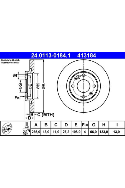 Ate Set Discuri Frana Citroen Berlingo / Berlingo First Autoutilitara/Limuzin...