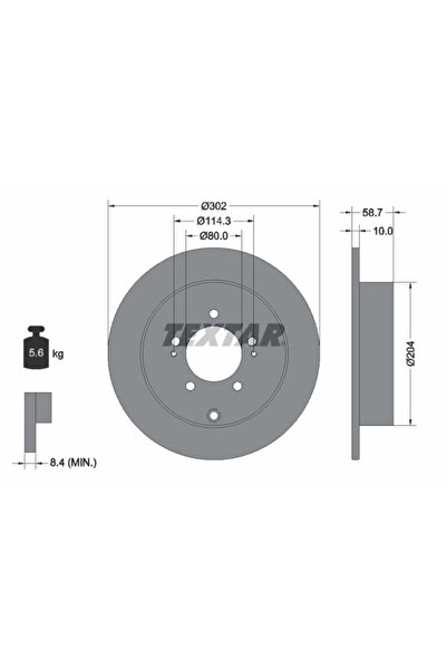 Krieger Set Discuri Frana Citroen C-Crosser/C3 Aircross 1/C4 Aircross Mitsubi...