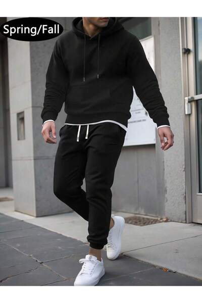 LAYORA Νέα σεζόν Ανδρικό Σετ Αθλητικής Φόρμας, Αθλητικό και Casual Στυλ 3 κλω...