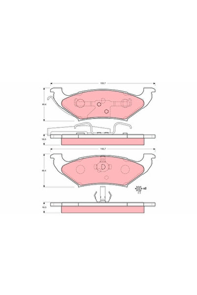 TRW Set Placute Frana Frana Disc Chrysler Voyager / Grand Voyager 3/Voyager 3...