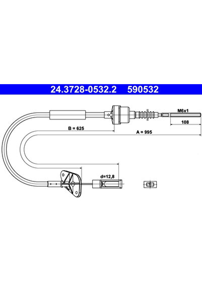 Ate Cablu Ambreiaj Fiat 500/Panda Ford Ka