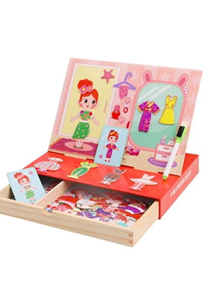 OEM Joc puzzle din lemn pentru copii, Potriveste hainele, interactiv si educativ, 3+