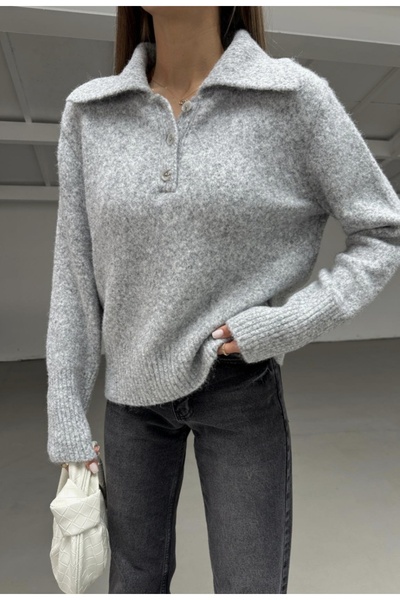 fujya Soft Textured Polo Neck Renata Knitwear Sweater
