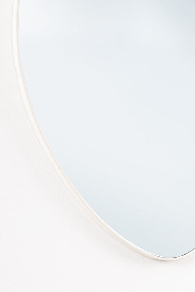 Bizzotto Wall Mirror with White Steel Frame Asteroid 64.5x1.5x130 cm