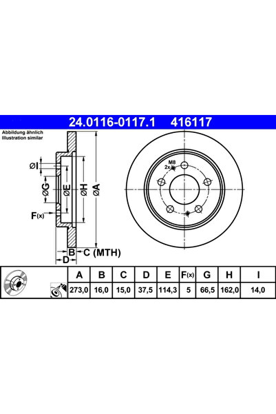Ate Disc Frana Daihatsu Terios Toyota Cami Autoturism De Teren, Inchis