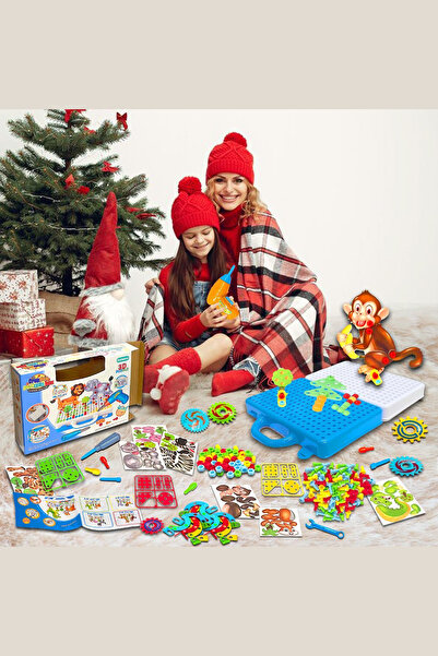 welcomein Toy Educational Activity Mentossori 3D Educational Drill Take Apart Puzzle Set Dinosaur Series