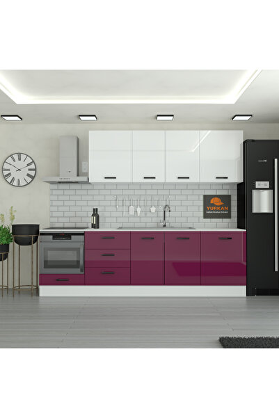 Yurkan 280 cm Mutfak Dolabı MDF Kapak Tezgah Dahil YRKN280 102
