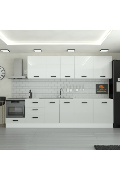 Yurkan 320 cm Mutfak Dolabı MDF Kapak Tezgah Dahil YRKN320 100