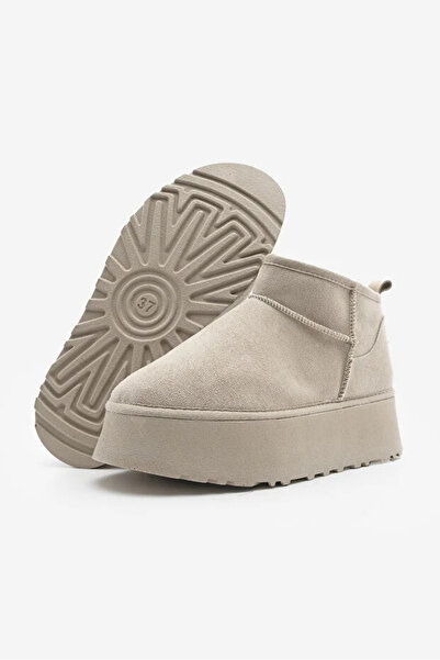 leopar by çetinay 244 Aurelia Luxe UG | Kadın Kalın Taban İçi Kürklü Yarım Süet Bot