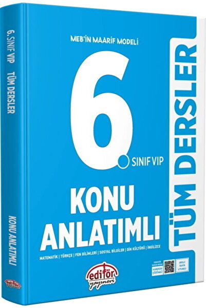 Data Yayınları Editör Yayınları 6. Sınıf VIP Tüm Dersler Konu Anlatımlı