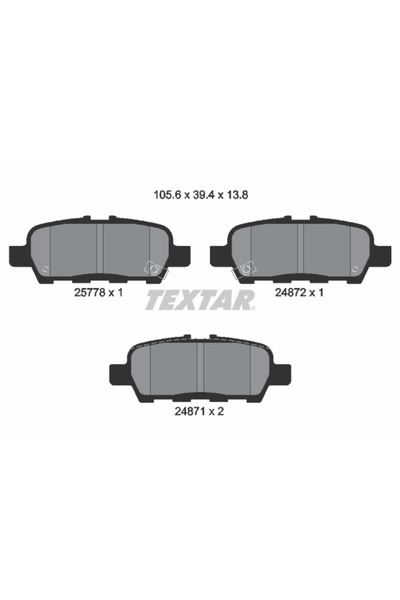 TEXTAR Set Placute Frana Frana Disc Infiniti Ex/Fx/G Nissan Juke/Maxima 7/Sen...