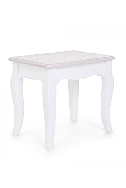 Bizzotto Scaun Charlene din lemn alb, 41 cm x 30 cm x 38 înălțime