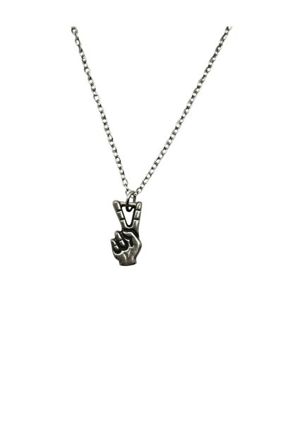 Herşey Nota Unisex Necklace with Peace Sign Figure – Symbol of Love, Hope and Freedom