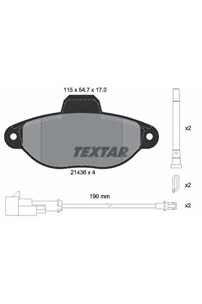 TEXTAR Set Placute Frana Frana Disc Fiat 500 Ford Ka