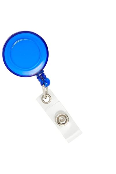 FLR Snur retractabil pentru ecuson albastru, FLR, 10 buc/set, cu clips, pentr...