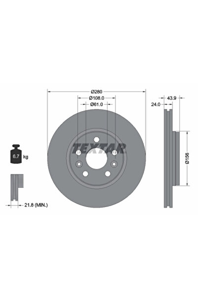 Krieger Disc Frana Mercedes-Benz Citan Microbus Renault Kangoo / Grand Kangoo...
