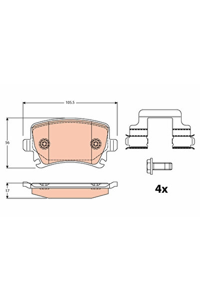 TRW Set Placute Frana Frana Disc Seat Leon Skoda Superb 2