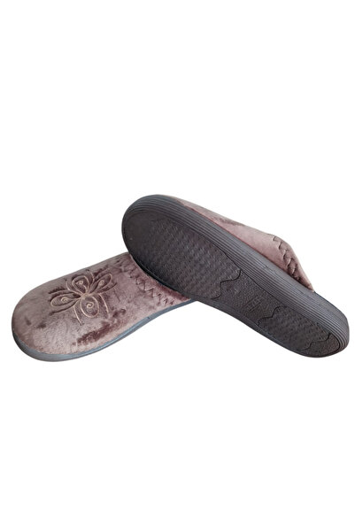 GEZER KADİFE NAKIŞ DESENLİ KONFORLU RAHAT TERLİK