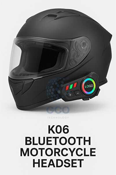 TİKWATCH K06 Kablosuz Motorcu Kulaklık interkom | Bluetooth 5.4, Uzun Pil Ömrü, IPX8 Suya Dayanıklı, Fenerli