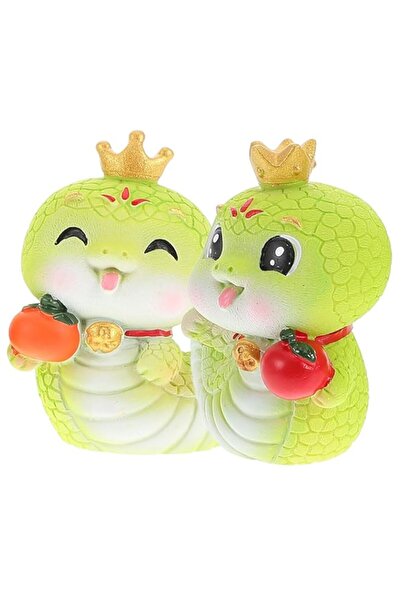 Generic Brand PartyKindom 2025 Snake Miniature Figurines: 2 Pcs New Year Orna...