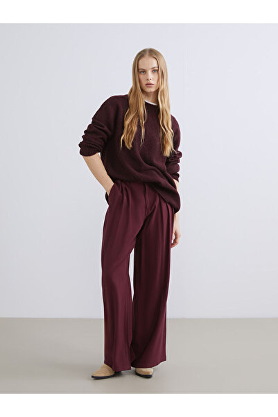 LC Waikiki Rmz Gi̇yi̇m Farkiyla Relaxed Fit Wide Leg Women's Pleated Pants