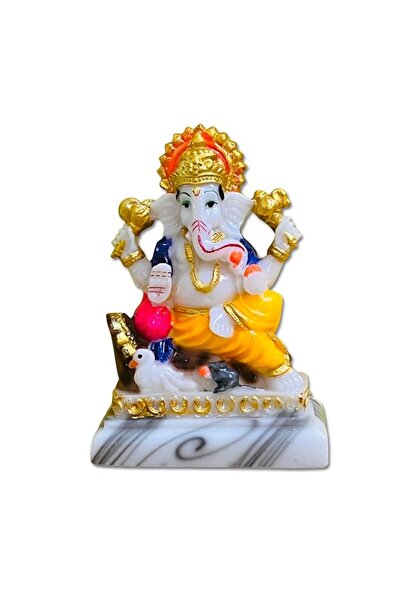 Generic Divine Design Ganesh Ji – Exquisitely Crafted Marble Dust Idol of Wis...