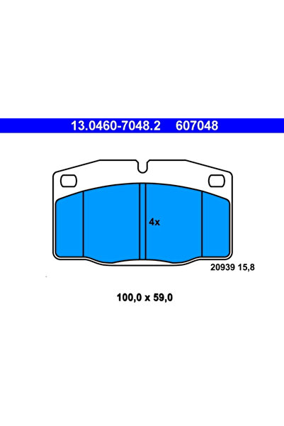 Ate Σετ Placute Frana,Frana Disc 13.0460-7048.2 Opel Ascona B/Ascona C/Ascona...