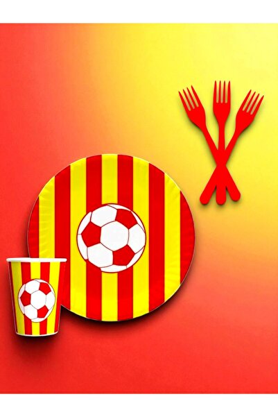 partylady مجموعة أدوات تقديم الطعام ذات الاستخدام الواحد ذات الطابع الأصفر وا...