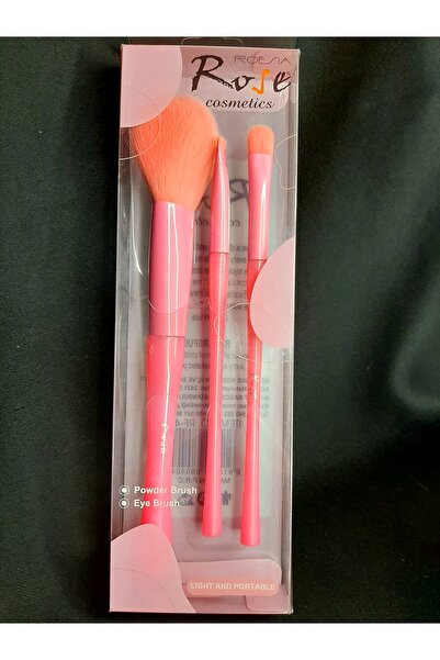 MRYart Rose Fuchsia Color Makeup Brush Set of 3