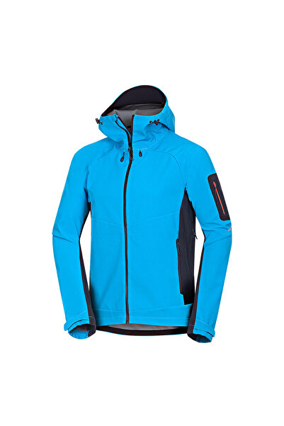 NORTHFINDER Men's outdoor softshell 3L jacket with hood BRIO blackblue