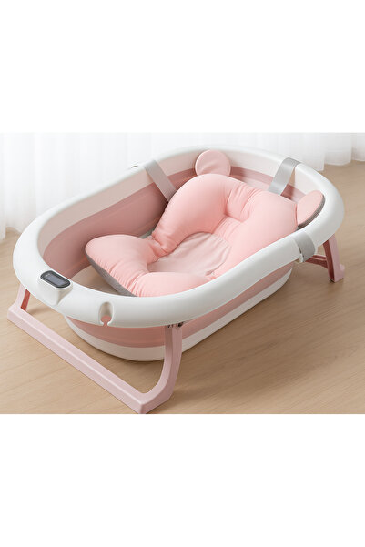 LEIHMANN Cada mica pentru bebelusi pliabila roz