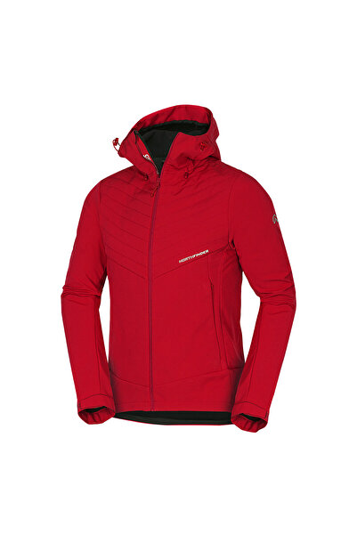 NORTHFINDER Geacă softshell izolată pentru bărbați MARQUIS roșie