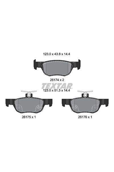 TEXTAR Set Placute Frana Frana Disc Mazda 3 Mazda (Changan) 3 Axela Limuzina/...