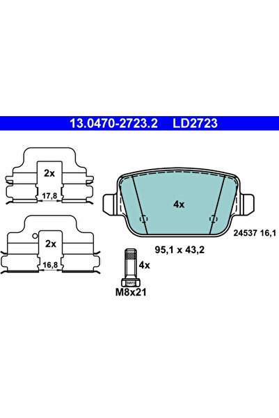 Ate Set Placute Frana Frana Disc Ford Galaxy 2/Mondeo 4/S-Max